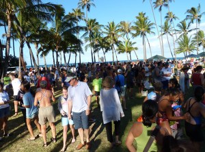 The scene at the race starting area The scene at the race starting area