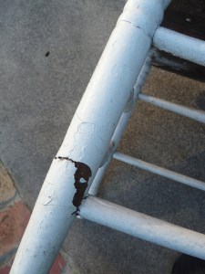 unrestored chair - damaged front leg unrestored chair - damaged front leg