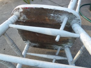 unrestored chair - underside unrestored chair - underside