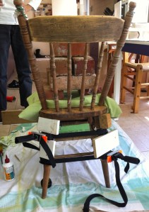 chair base all clamped