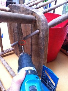 drilling hole for dowel