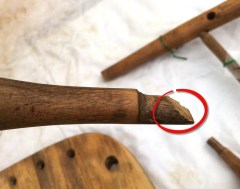 reshaped dowell-end of chair rung