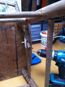 testing that dowel fits new hole