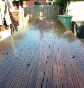 buffing the wax creates the sheen