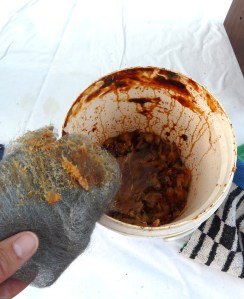 getting wax onto the steelwool