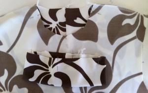 marking points on the neck band and neck opening