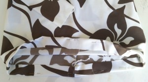 pinning the hem - first turn-up