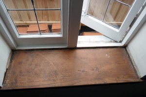 stripped timber ready for filling