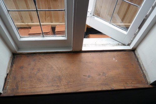 stripped timber ready for filling