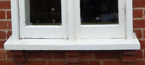 exterior view of study window - original condition