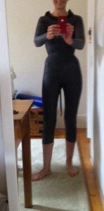 wearing new wetsuit