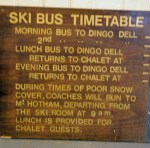 mt buffalo chalet auction - ski sign