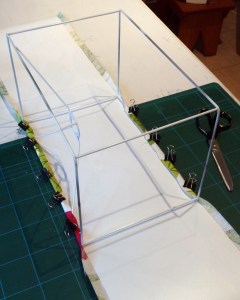 lampshade - clipping covering to frame