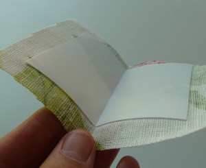 creasing the lampshade covering