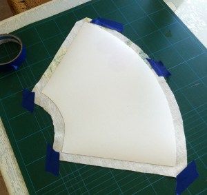 lampshade practice - preparing the covering