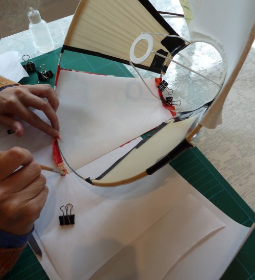 lampshade practice - glueing