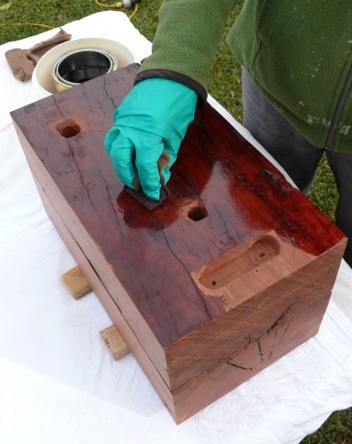 applying danish oil