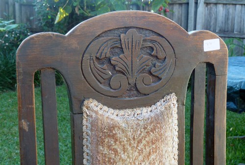 chair backrest detail - unrestored