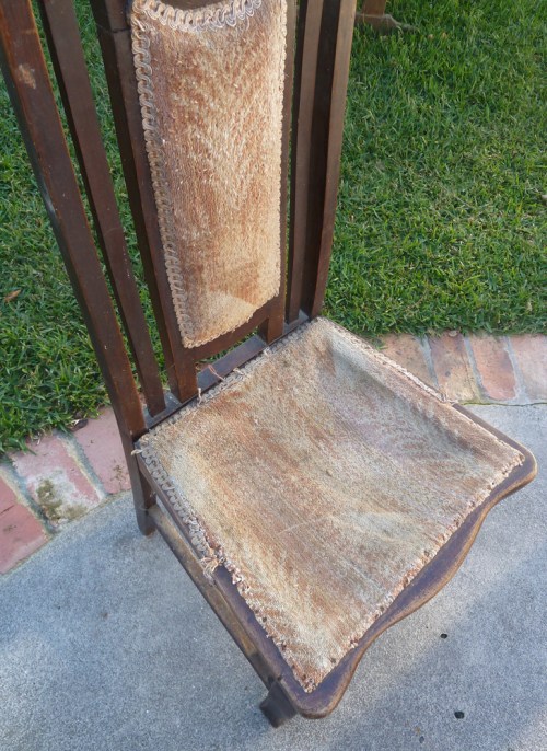 original upholstery on seat and backrest