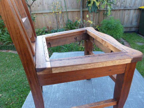 seat frame restored not upholstered